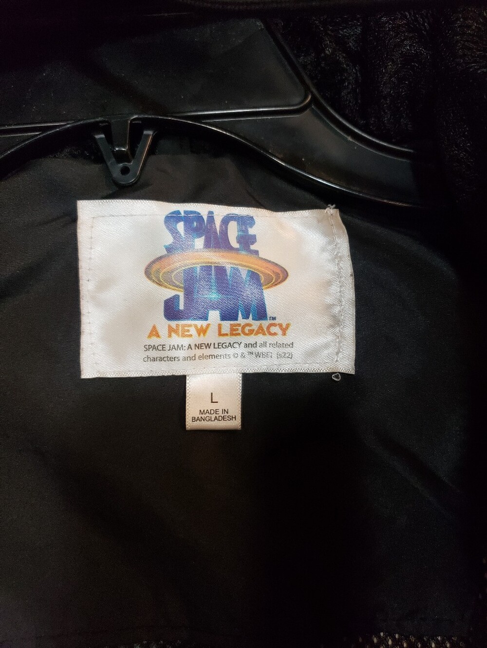 Space Jam Members Only Zip Up Hooded Long Sleeve Windbreaker Jacket Men L - Picture 3 of 5
